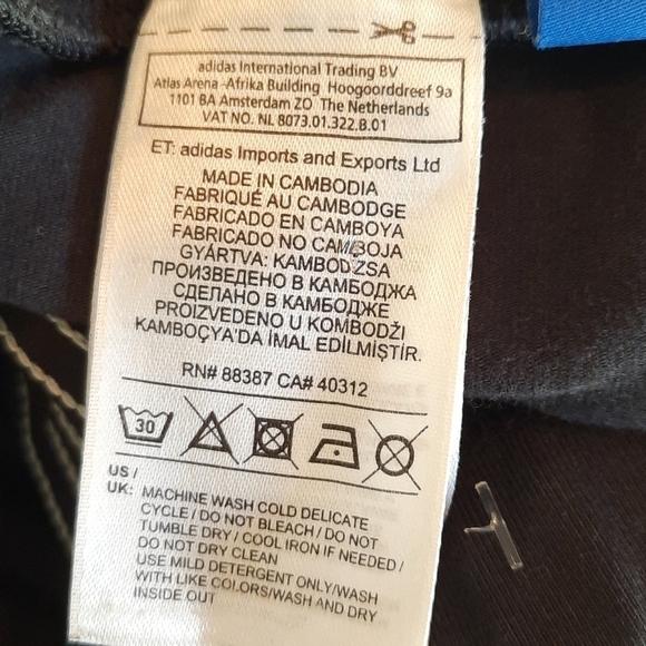 Adidas extra small black white athletic leggings - Picture 5 of 9